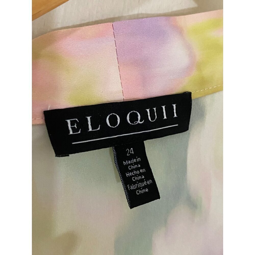 NWT Eloquii Women's Plus Size Printed High Neck Blouse - 24 - Picture 2 of 13